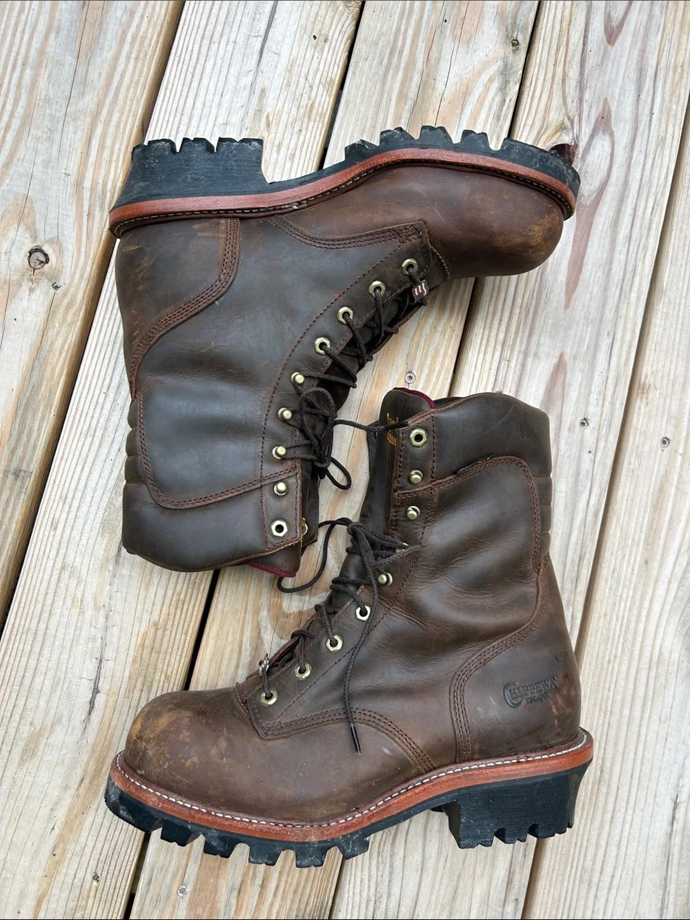 Chippewa 25407 Men’s USA Made Waterproof Steel Toe Logger Boots   size 11 EEE